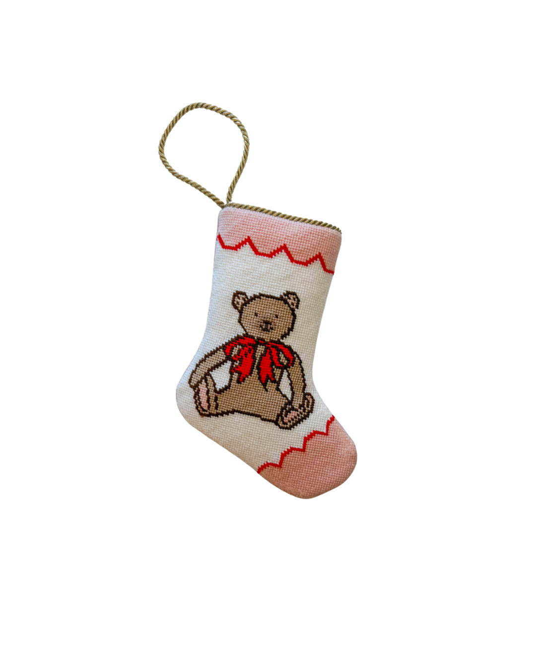 Bauble Stocking JFF Teddy in Pink