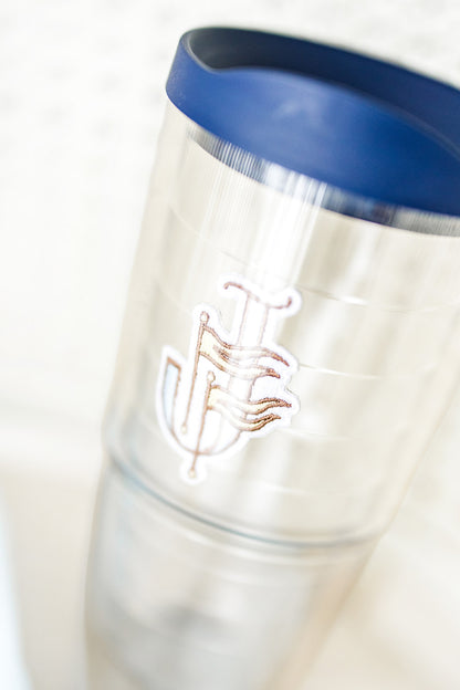 JFF Embroidered Monogram Tumbler