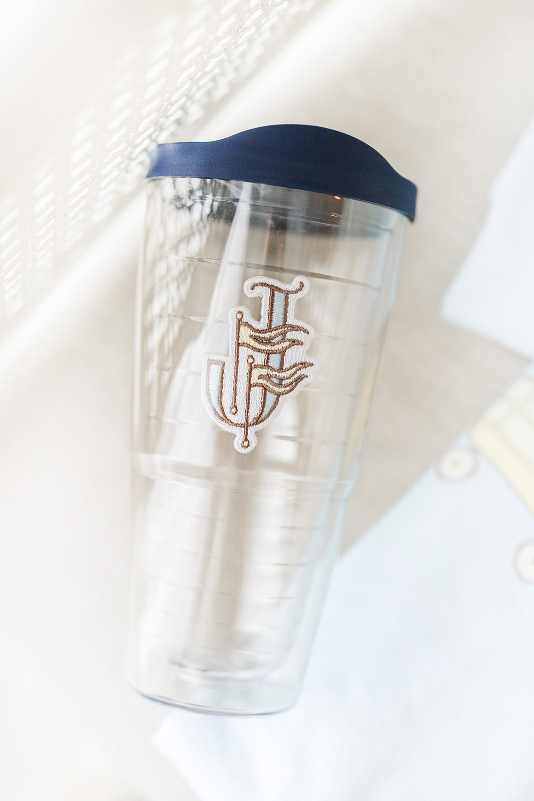 JFF Embroidered Monogram Tumbler