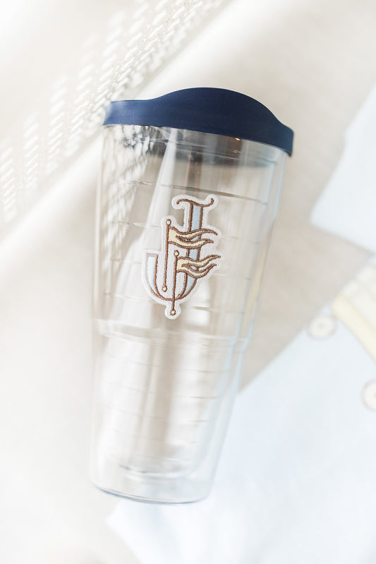 JFF Embroidered Monogram Tumbler