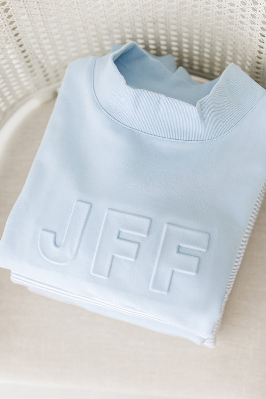 JFF Mockneck in Sky Blue